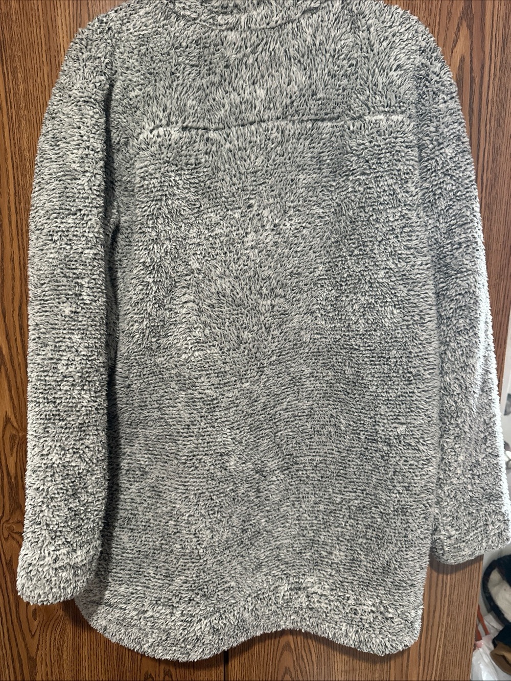 Cozy Plush Half-Zip Sweater - Gray soft surroundings size L - Picture 5 of 5